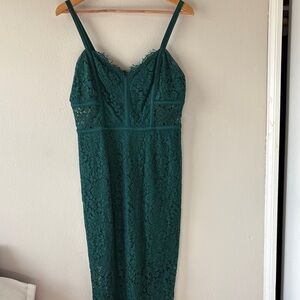 Express Emerald Lace Dress